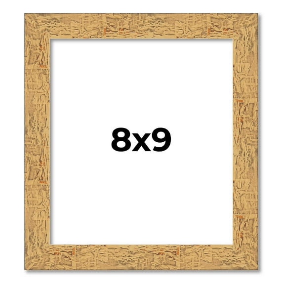 8x9 Frame Beige Real Wood Picture Frame Width 1.25 inches | Interior Frame Depth 0.5 inches |