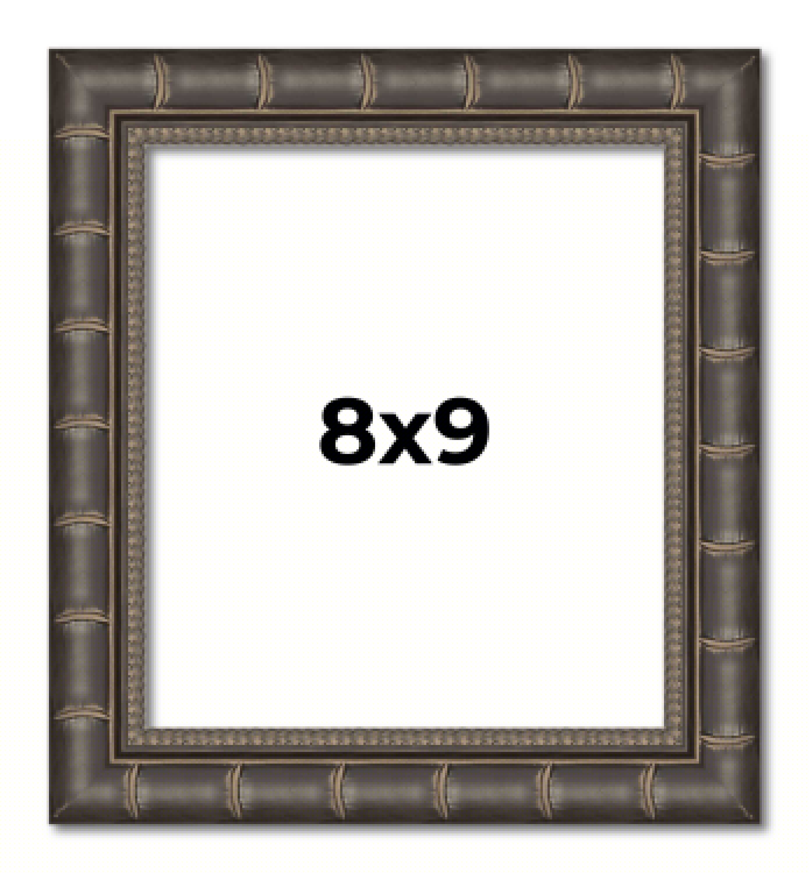 thumbnail image 1 of 8x9 Frame Black Bamboo Solid Wood Picture Frame Width 1.5 Inches | Interior Frame Depth 0.5 Inches, 1 of 8