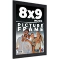 thumbnail image 1 of 8x9 Frame Black Real Wood Picture Frame Width 0.75 inches | Interior Frame Depth 0.5 inches | Noir, 1 of 8