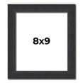 thumbnail image 1 of 8x9 Frame Black Real Wood Picture Frame Width 1.25 Inches | Interior Frame Depth 0.5 Inches |, 1 of 8