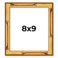 thumbnail image 1 of 8x9 Frame Gold Bamboo Solid Wood Picture Frame | 1 Inch Moulding Width | Interior Frame Depth 0.75, 1 of 8