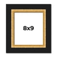 thumbnail image 1 of 8x9 Frame Gold Real Wood Picture Frame Width 2.25 Inches | Interior Frame Depth 0.5 Inches |, 1 of 8