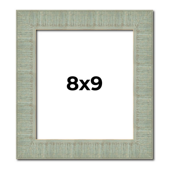 8x9 Frame Green Desert Pear Solid Wood Picture Frame | 1.625 Inch Moulding Width | Interior Frame