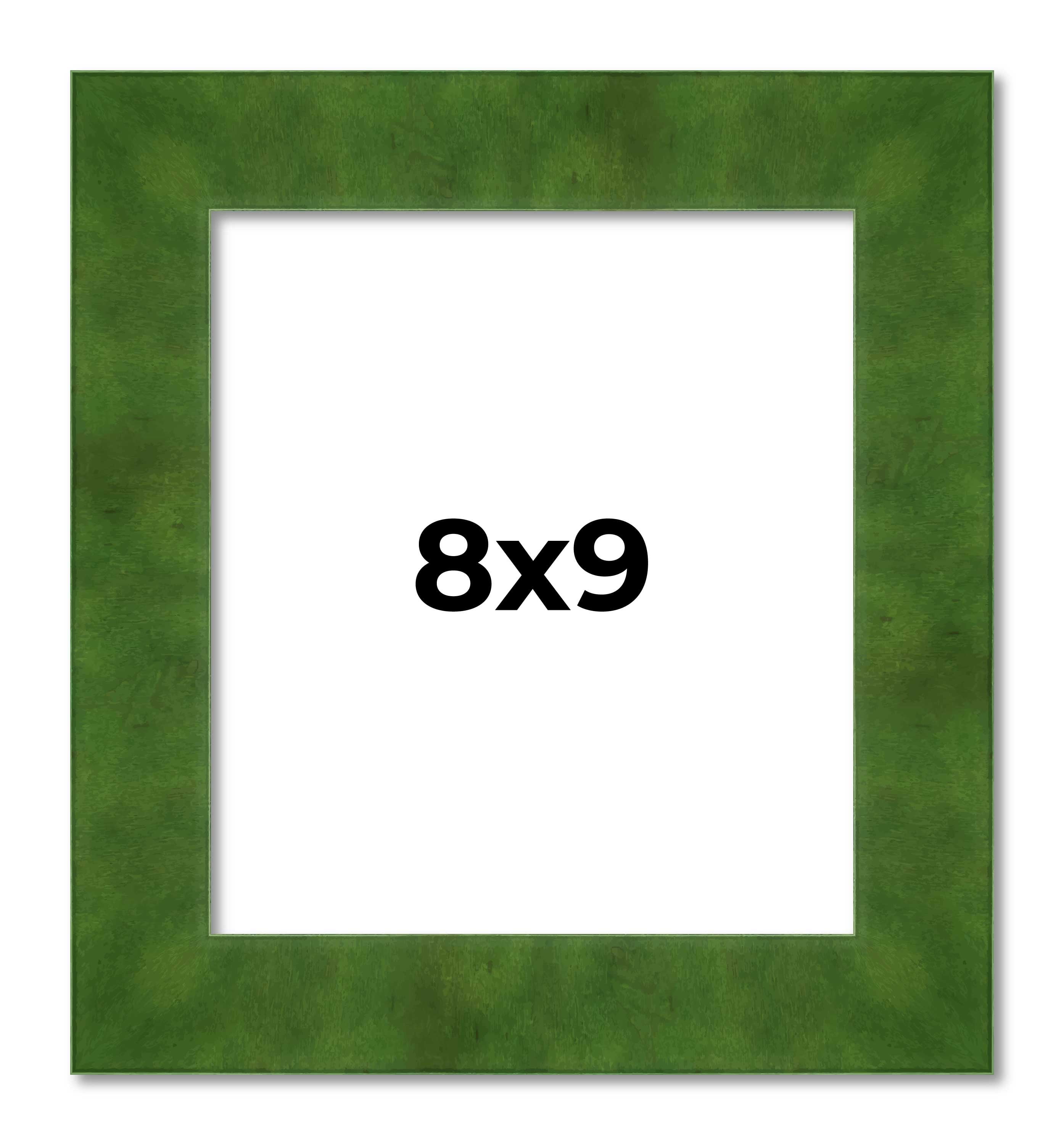 8x9 Frame Green Burl Solid Wood Picture Frame | 1.75 Inches Moulding ...