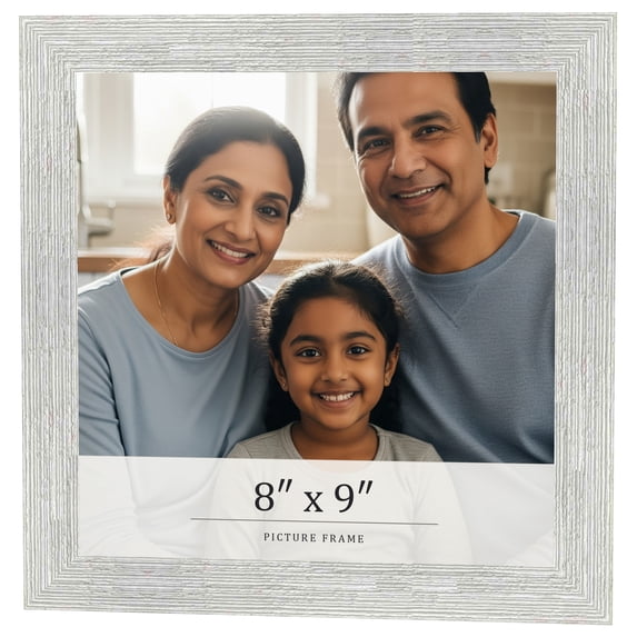 8x9 Frame White Real Wood Picture Frame Width 1.5 inches | Interior Frame Depth 0.5 inches | Barn