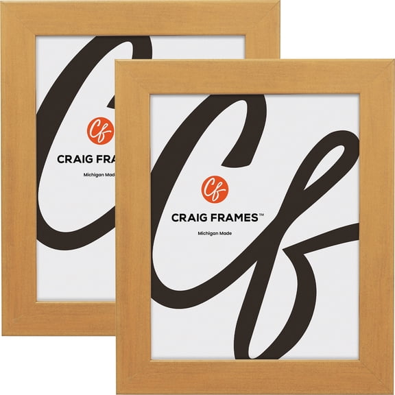 8x9 Gold Picture Frame for Puzzles Posters Photos or Artwork, Set of Two