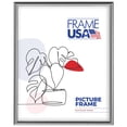 thumbnail image 1 of 8x9 Picture Frame Silver Metal I, AF730-PI, 0.375 Inch Metal, Glass, Wall Display, 1 of 4