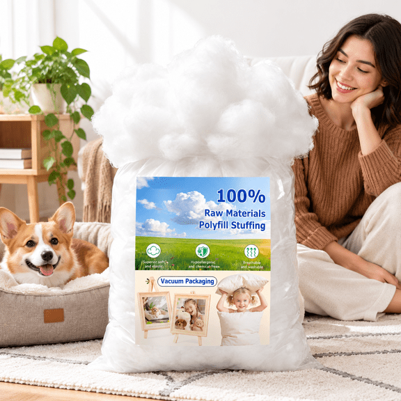 9.0 Pounds Polyfill Stuffing Fiber Fill for Stuffed Crafts and Home Projects
