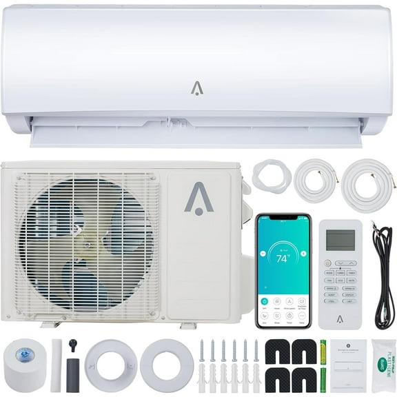 9,000 BTU Mini Split Air Conditioner & Heat Pump, 24 SEER2 Energy Efficient Ductless Inverter AC with Smart Control