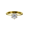 thumbnail image 1 of 9.00MM D-F VS Moissanite Ring (2.26 ct Moissanite Weight, 2.70 ct dew) Classic 6 prongs 14K Gold, 1 of 3