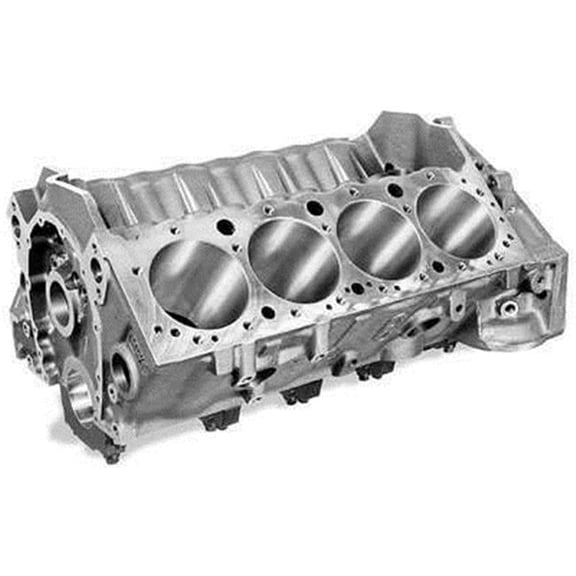 9.025 Deck Little M Bare Block Engine with 4 in. Bore & 350 Main for Small Block Chevy - 2 Piece