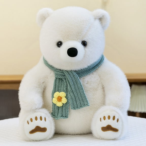 9.05Inch Polar Bear Stuffed Animal Plush Toy, Soft Cuddly Stuffed Plush Polar Bear, Perfect Birthday Christmas New Year Valentine's Day Gifts for Women Girlfriend Teens Lover