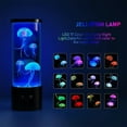 thumbnail image 1 of 9.05x3.54in Black Jellyfish Lamp - 7-Color Mood Light with Realistic Floating Jellyfish for Home Office Decor, 1 of 9