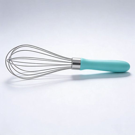 9.06 in Kitchen Wire Whisk, 18/10 Stainless Steel Metal Balloon Wisk Heavy Duty Egg Beater whisker Hand Mixer for Cooking, Baking, Mixing, Stirring, Sauce, Flour, chocolateSmall, Aqua Sky