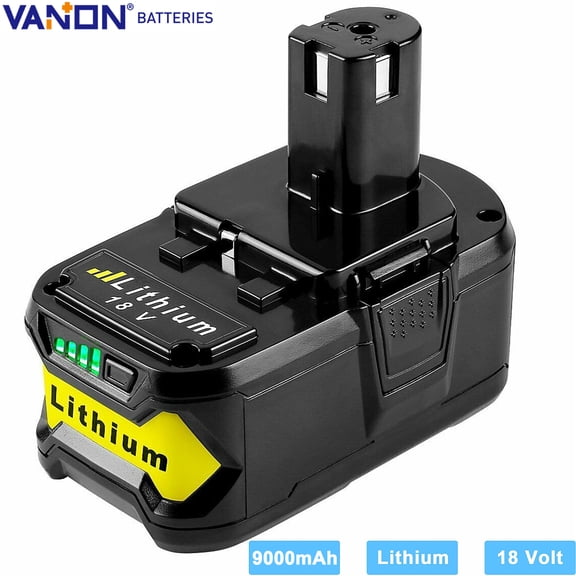 9.0Ah For RYOBI P108 Battery 18 Volt One+ Plus High Capacity P109 Lithium-ion P104 P102 P107 P106 RB18L50 RB18L40 RB18L25 RB18L13 P105 P103 P122 P190