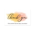 thumbnail image 1 of 9.0x5.4cm Pink Black Foil Stamp Greeting Label Custom Thank You Cards For Small Bussiness Gift Box Decoration Packaging Supplies 30PCS Thank You A-11, 1 of 6