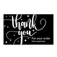 thumbnail image 1 of 9.0x5.4cm Pink Black Foil Stamp Greeting Label Custom Thank You Cards For Small Bussiness Gift Box Decoration Packaging Supplies 30PCS Thank You C-2, 1 of 6