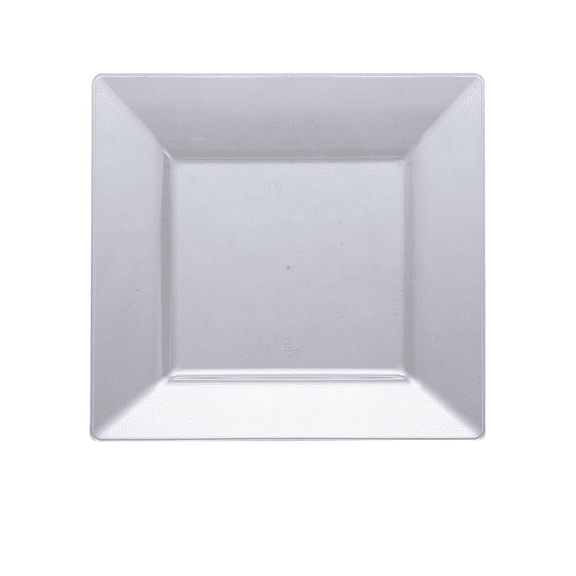 9 1/2" Clear Square Luncheon Plastic Plate 10ct.