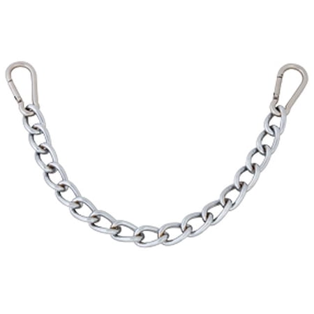 9-1/2" Hilason Western Easy Clip Curb Bit Chain Heavy Duty Chrome Steel W/ Snap
