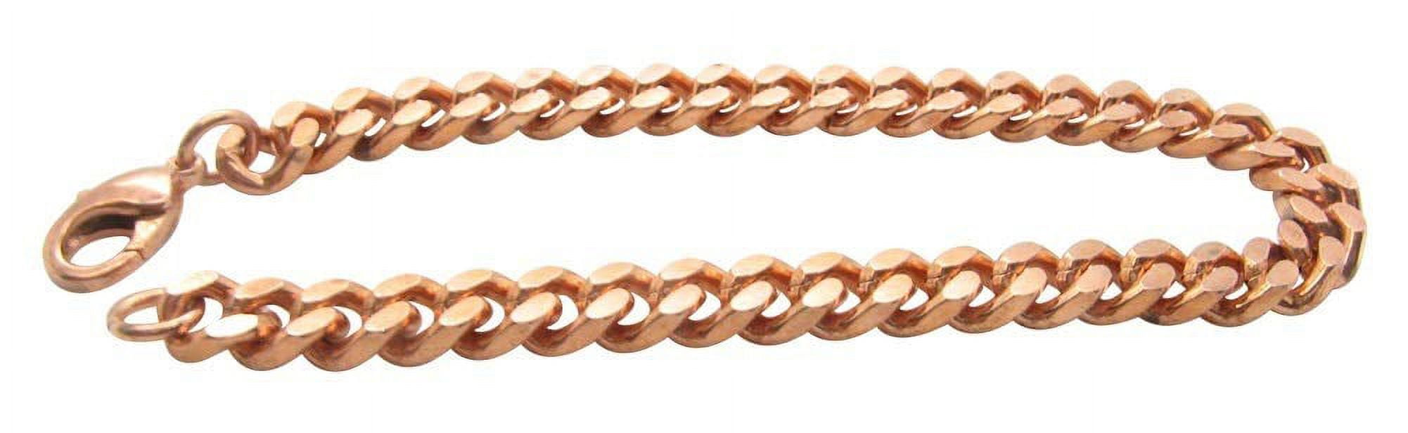 9 1/2 Inch Copper Anklet, 1/4 of an inch wide, CA651G - Made in the USA. Medium weight design.