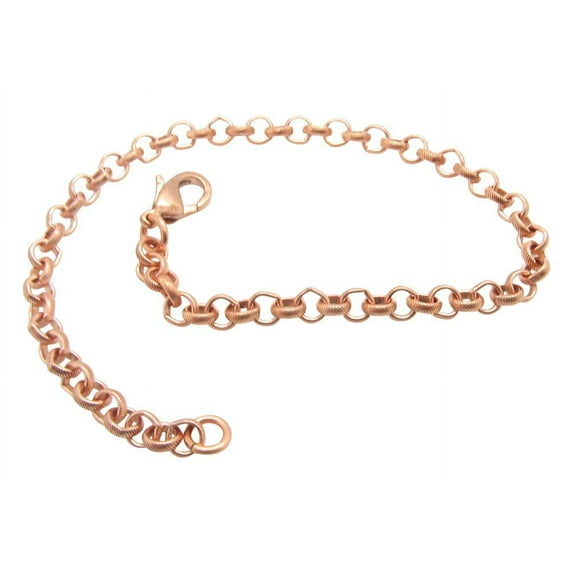 9 1/2 Inch Copper Anklet, 3/16 of an inch wide, CA608G - Made in the USA.