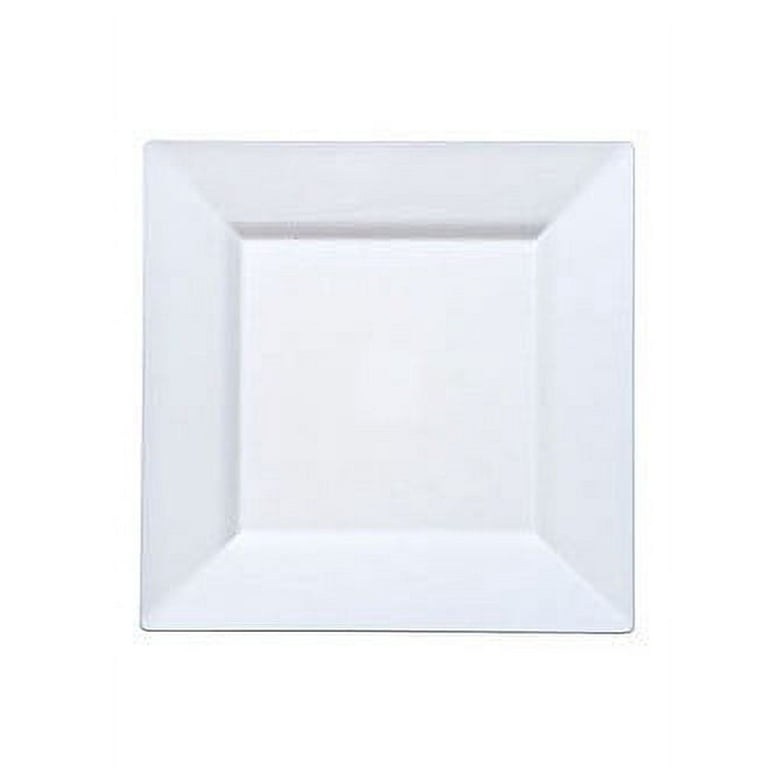 9'' PLASTIC PLATES ( WHITE ) 8/48CT