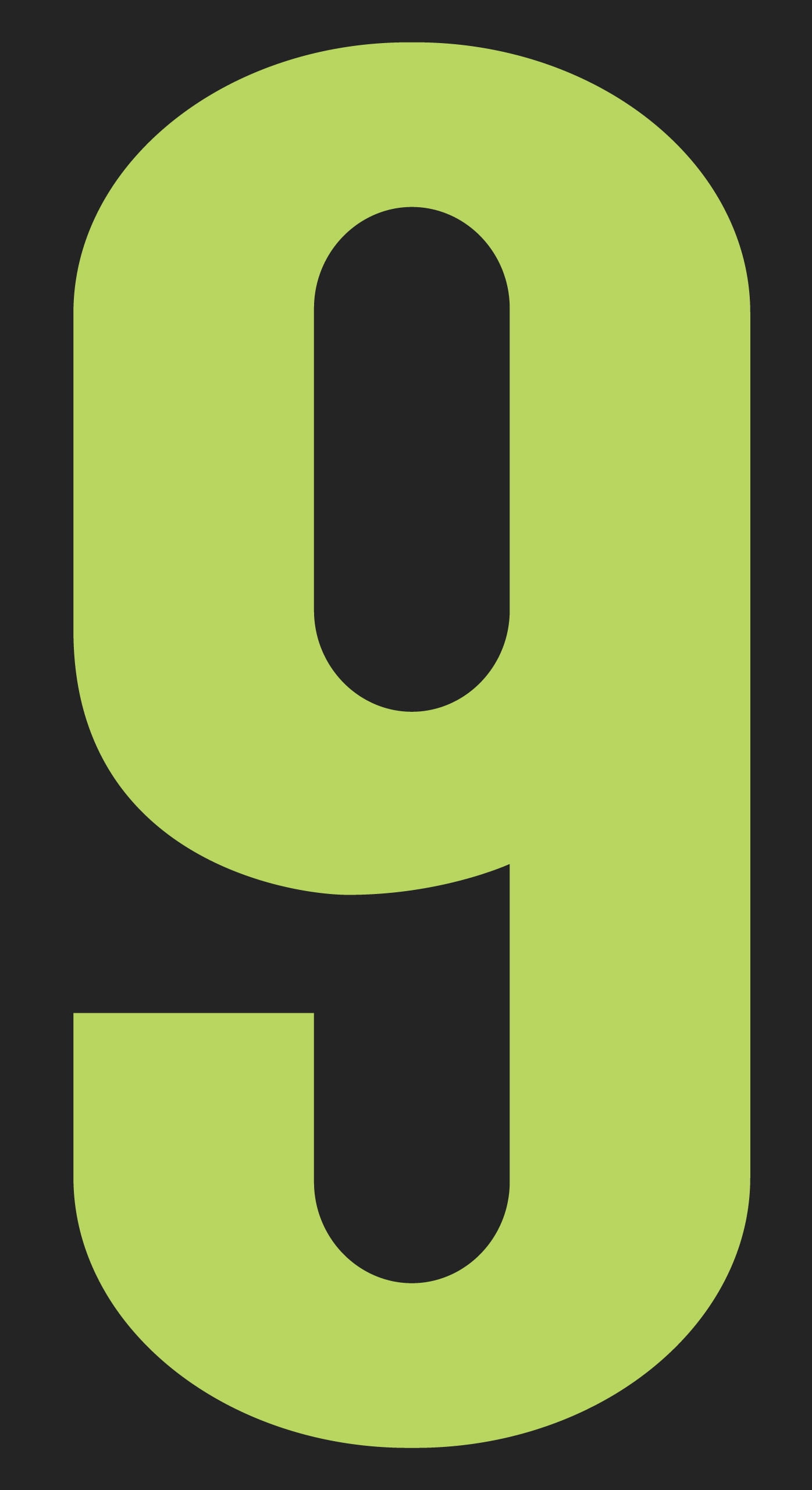 9 1/2" Windshield Numbers And Symbols - Neon Green/Black - "9" - 5 1/4ʺW x 9 1/2ʺH - Pack of 12