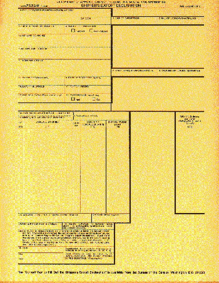 91/2 x 11" 4 Part Continuous Shipper's Declaration of Dangerous Goods