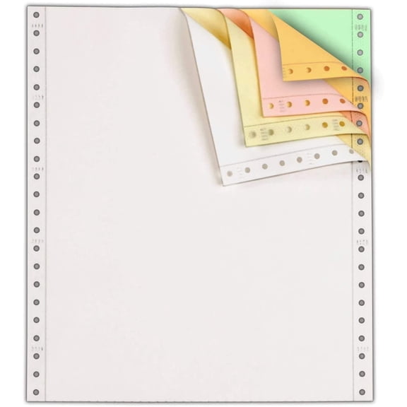 9-1/2 x 11" Dot Matrix Pinfeed Continuous Tractor Feed Computer Paper 5 Part