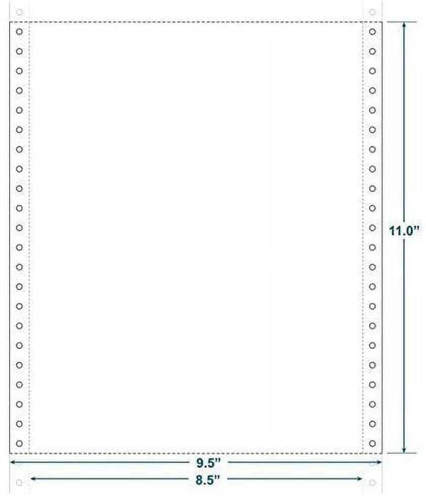 91/2 x 11 W x H Continuous 20 Computer Paper, Blankmicroperf Carton