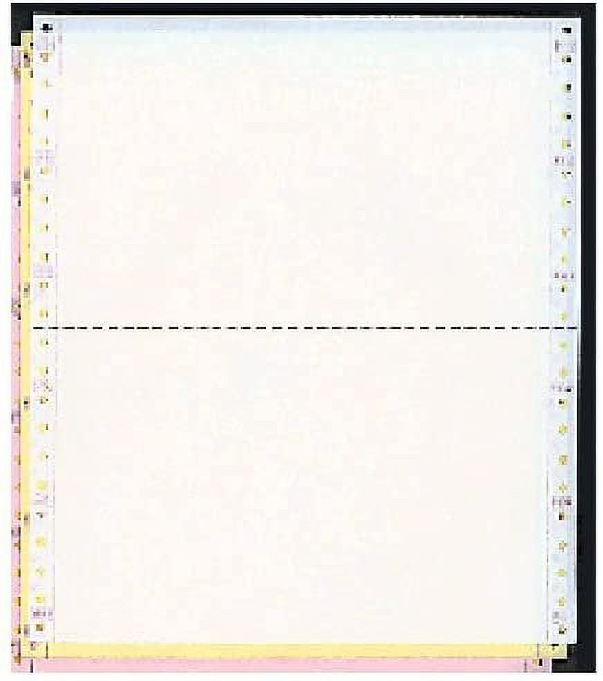 9-1/2 x 5-1/2 Dot Matrix Pinfeed Computer Paper Scale Tickets White - Yellow - Pink
