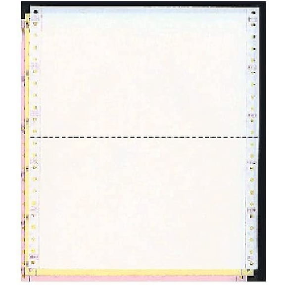 9-1/2 x 5-1/2 Dot Matrix Pinfeed Computer Paper Scale Tickets White - Yellow - Pink