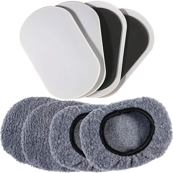 9-1/2in X 5-3/4in.Furniture Moving Kit (8pcs) for All Floor Types/Multi-Surface 2-in-1 Reusable Furniture Carpet Slider with Hardwood Glides/Furniture Sliders&Sock Gliders