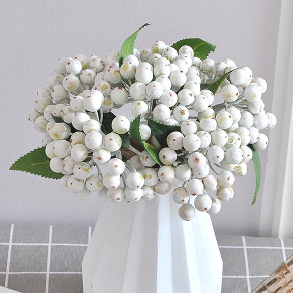 9.1-Inch Artificial Berry Branch, Faux Fruit Stem, for Home Decor Table Centerpiece Vase Fill, Photography Prop, Spring Decor Accent