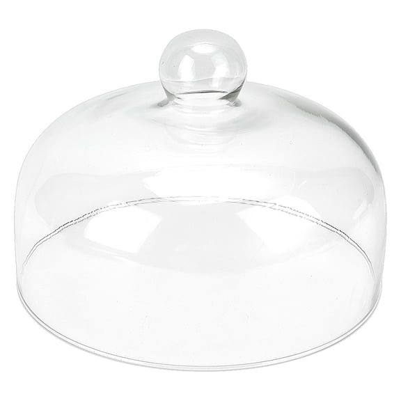 9.1 Inch Glass Cake Dome Clear Round Display Cover Lid Transparent Cake Stand Topper Versatile Serving Dish