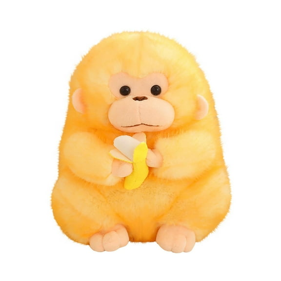 9.1-Inch Realistic Golden Monkey Plush Toy, Soft Stuffed Animal Doll and Sleeping Pillow for Bedroom Decoration, Boys and Girlss Gift Style #E051 Yellow