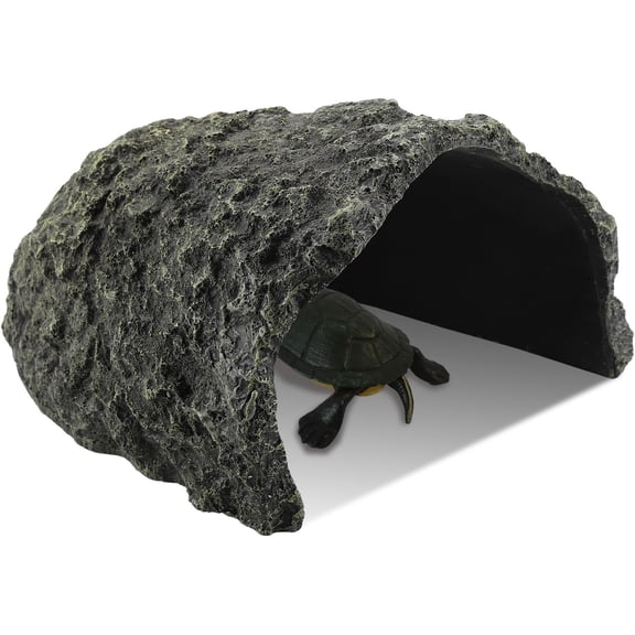 9.1 Inch Reptile   Tortoise Hideout for Hiding and Basking Aquarium Rock Caves for Snake Bearded Dragon Fish Lizard