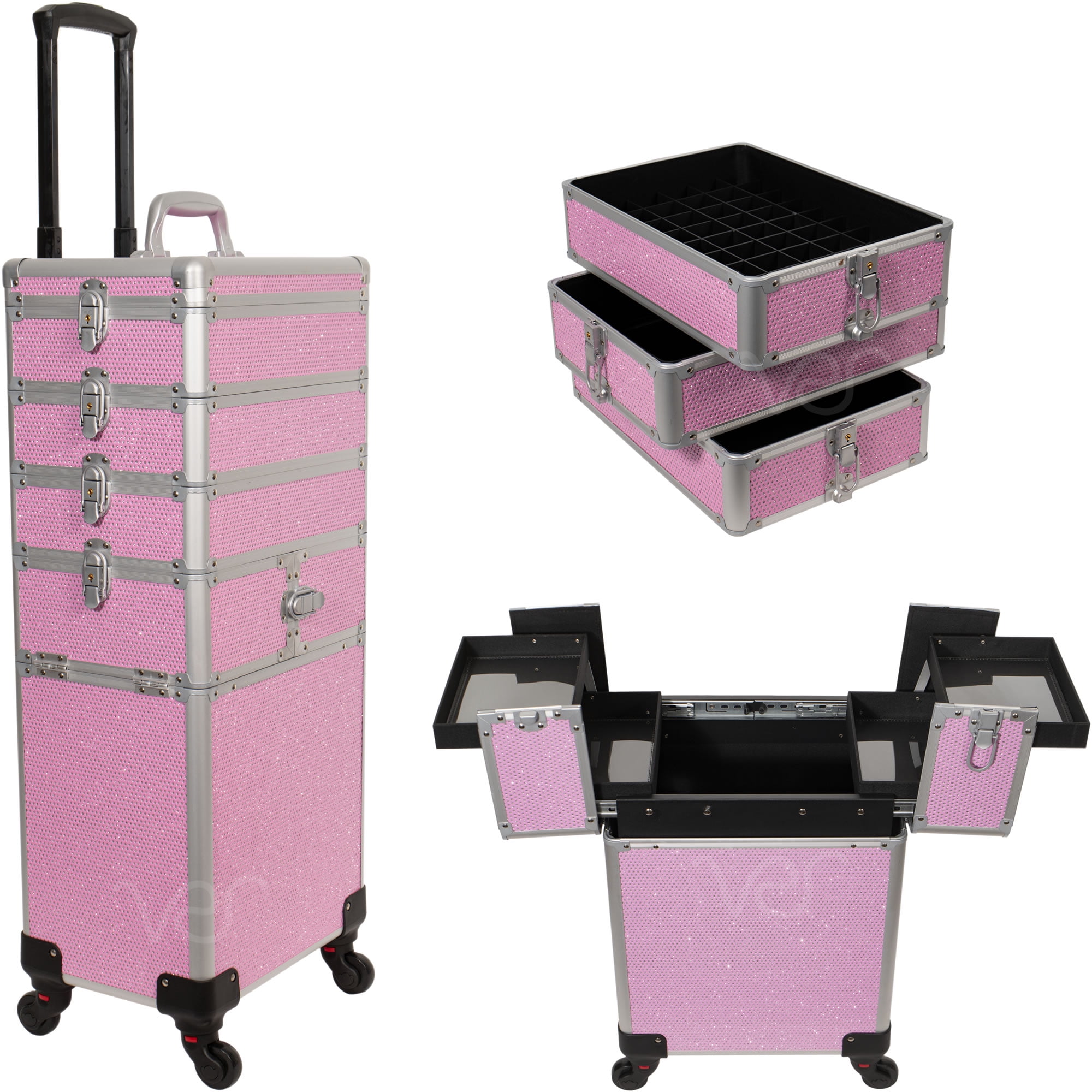 9 in 1 Professional Aluminum Interchangeable Rolling Makeup Train