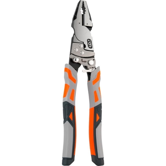 9.1 inch Ratchet Self-Locking Wire Pliers, Multi-Function Lineman Pliers, Combination Pliers with Stripper Crimper Cutters