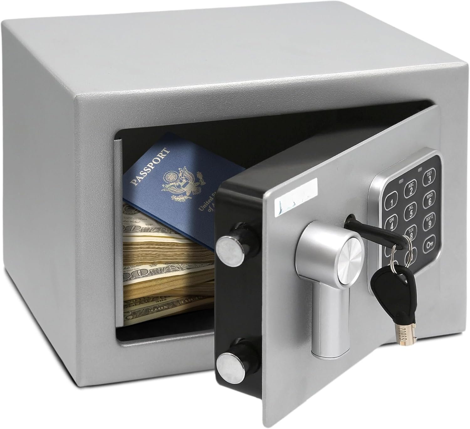 9.1 x 6.7' Safe Box | Digital Touch Pad Lockbox with Code 2 | Small ...