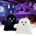 thumbnail image 1 of 9.1 x 7.1 Inch Halloween Cute Ghost Throw Pillow, Soft Plush Spooky Decorative Stuffed Cushion, Cute Ornament for Sofa Bed Couch Living Room Bedroom Halloween Party Decor, Black, 1 of 6