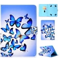 thumbnail image 1 of 9-10.1 inch Universal Tablet Case, Allytech Slim Folding Multi-angle PU Leather Magnetic Closure Case Cover [Cards Slots] Flip Stand Wallet Protector Case for All 9-10.1 inch Tablet, Blue Butterfly, 1 of 1
