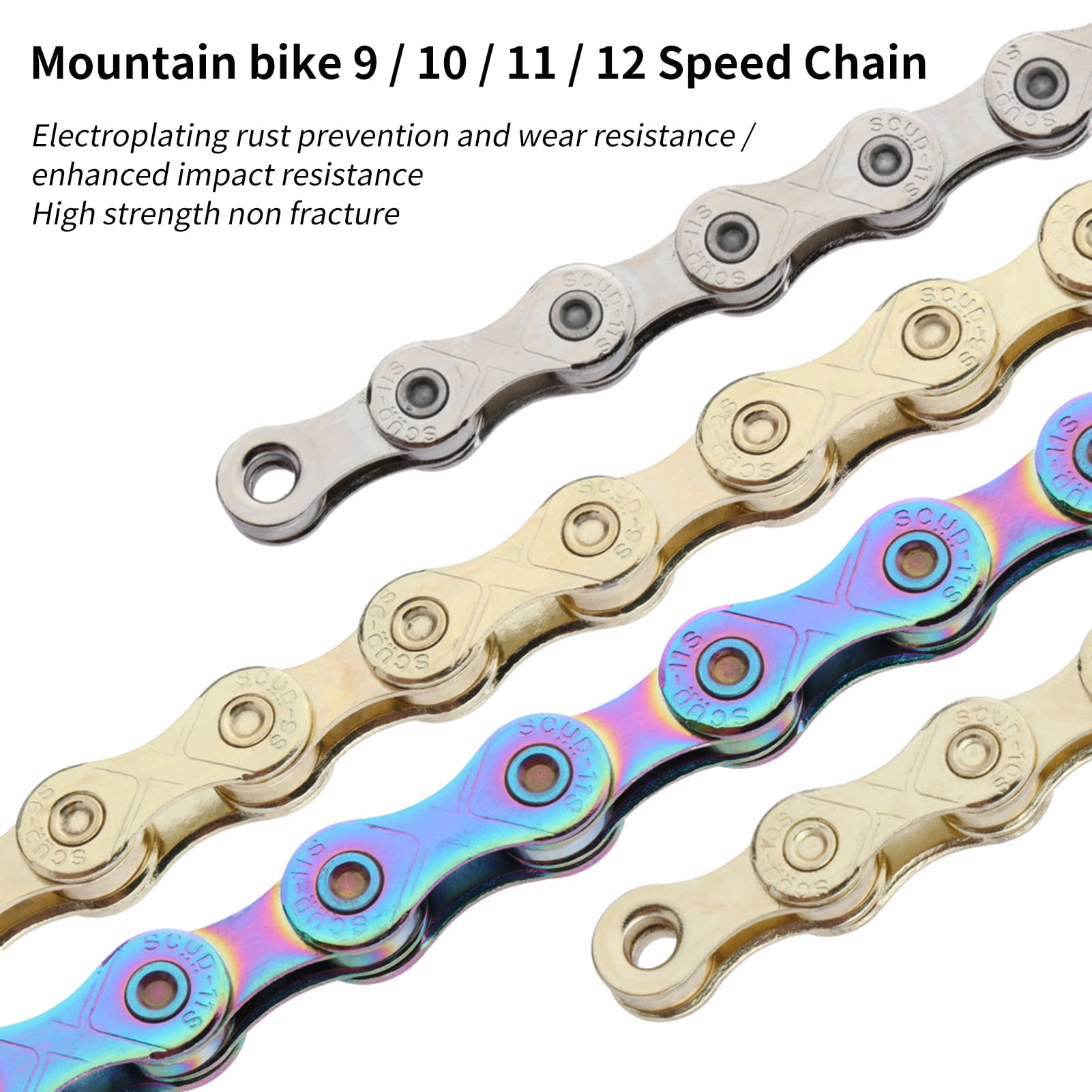 9/10/11/12 Speed Steel Road Bike Chain Anti Corrosion Rustproof Impact