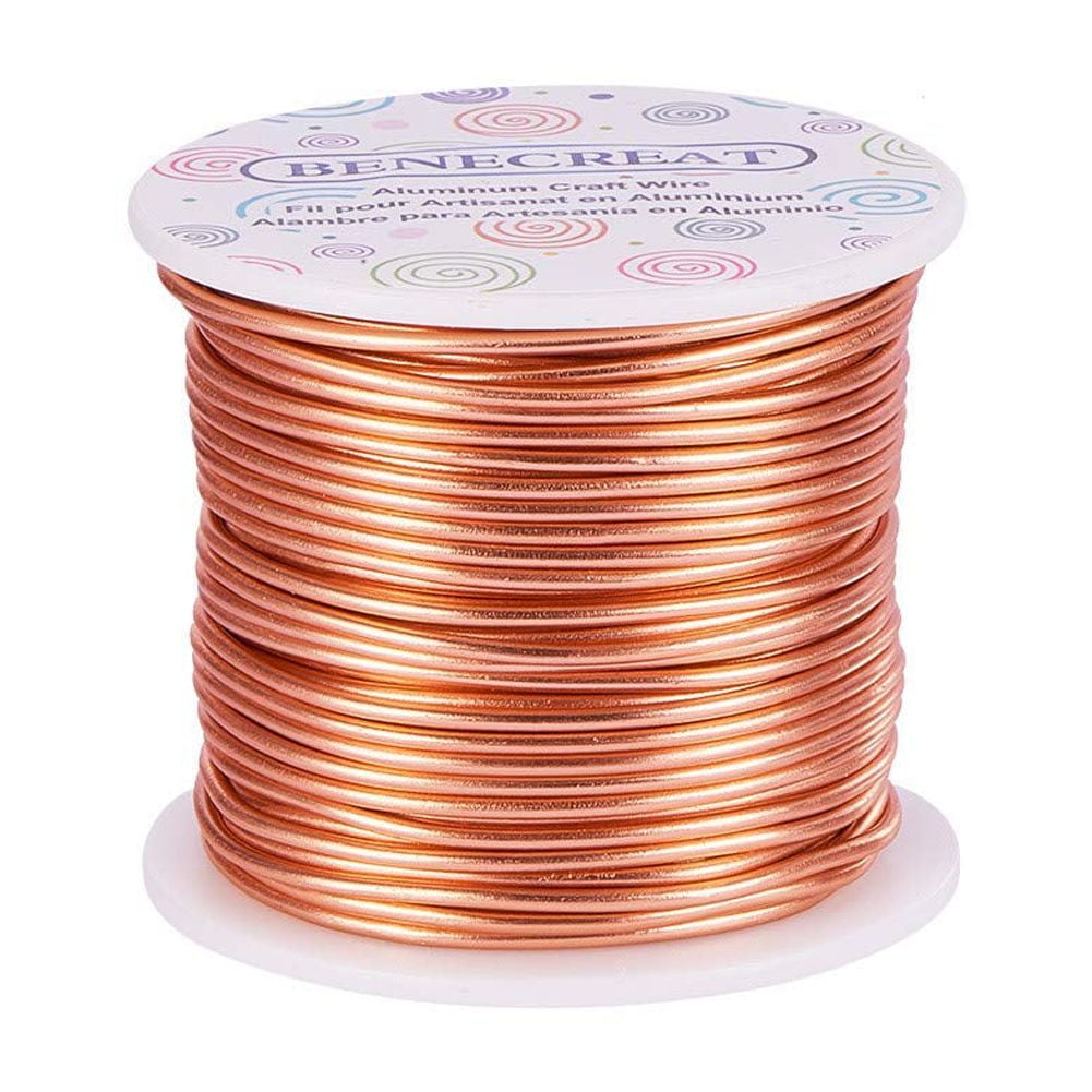 9 10 12 15 17 18 20 Gauge Aluminum Wire (18 Gauge492 FT) Anodized Jewelry Craft Making Beading Floral Colored Aluminum Craft Wire for Garden Model Making - Copper Tone Brown