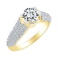 thumbnail image 1 of AFFY 9/10 Cttw Round Shape White Natural Diamond Solitaire Engagement Ring In 14k Solid Yellow Gold (0.9 Carat) Ring Size-11.5, 1 of 1