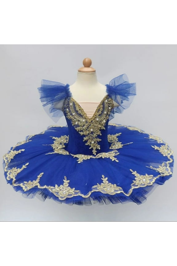 9-10 Years Little Girl's Sequin Sleeveless Mesh Rainbow Dress for Wedding Party Blue