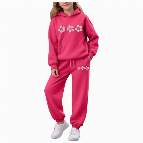 9-10 Years Teen Toddler Long Sleeve Top and Pants 2 Piece Pajama Set for 0 6 12 18 24 M 1t 2t 3t 4t 5t 6t Pajamas & Dailywear Set Girls Pink Tracksuit