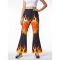 thumbnail image 1 of Girls Wide Leg Flared Pants, Digital Print Casual Bell Bottom Trousers for Kids, Cute Bottoms for Girls Ages 4-13, Spring Summer Autumn Wear, 1 of 6