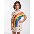 thumbnail image 1 of Comfortable Basic Short Sleeve Dress for Girls A-Line Casual Sundress Round Neck Dress Girls Age 5-13, 1 of 6