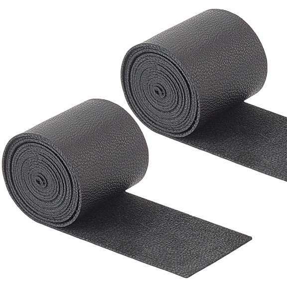 9-10m x 3cm Genuine Flat Leather Cord Sheep Skin Leather Strips Black Leather Strap Soft Top Grain Lamb Hide for Tooling Workshop DIY Crafts